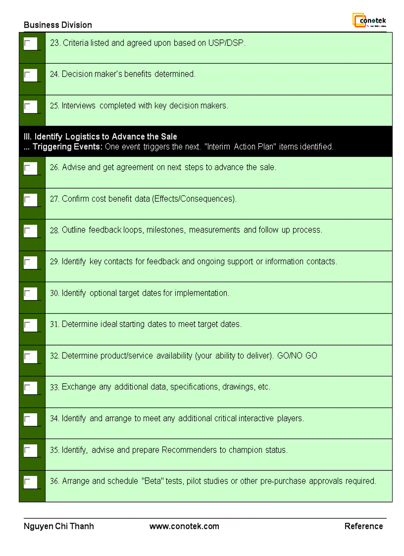 image for page Quy trình bán hàng