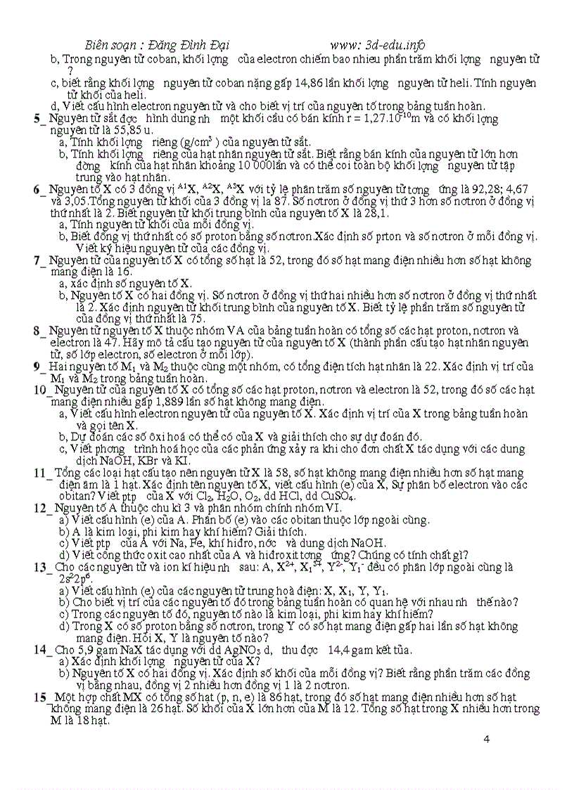 image for page Bài tập cấu tạo nguyên tử BTVN số 1