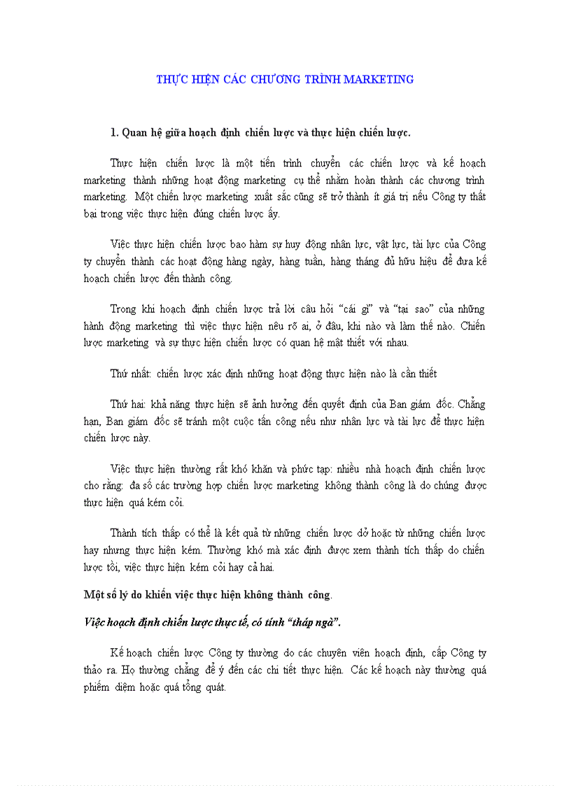 image for page Thực hiện các chương trình marketing