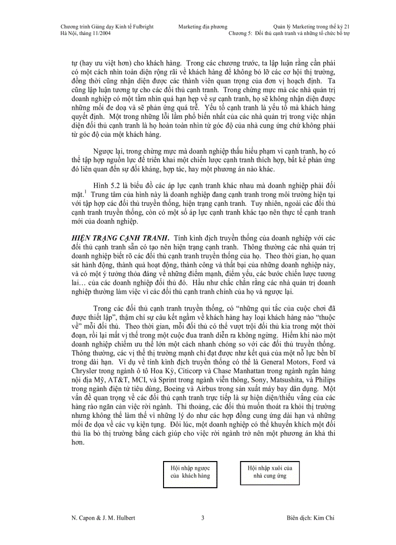 image for page Đối thủ cạnh tranh và các tổ chức bổ trợ