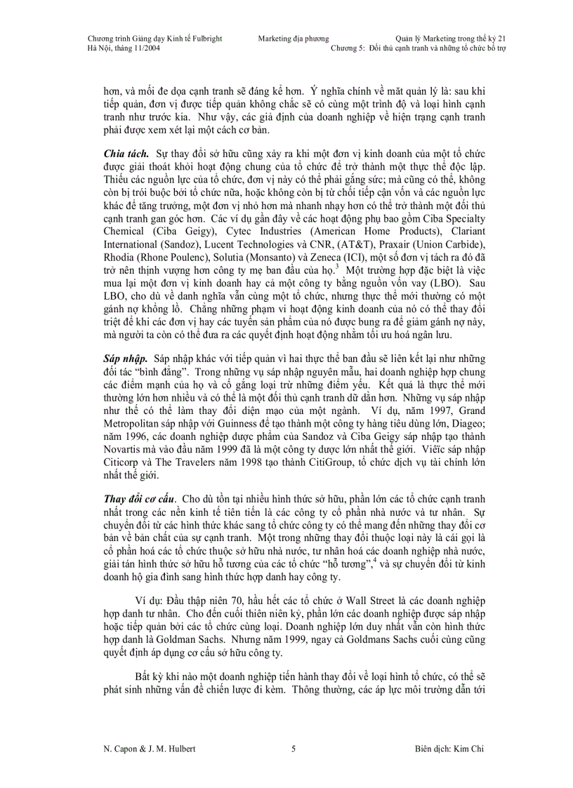 image for page Đối thủ cạnh tranh và các tổ chức bổ trợ