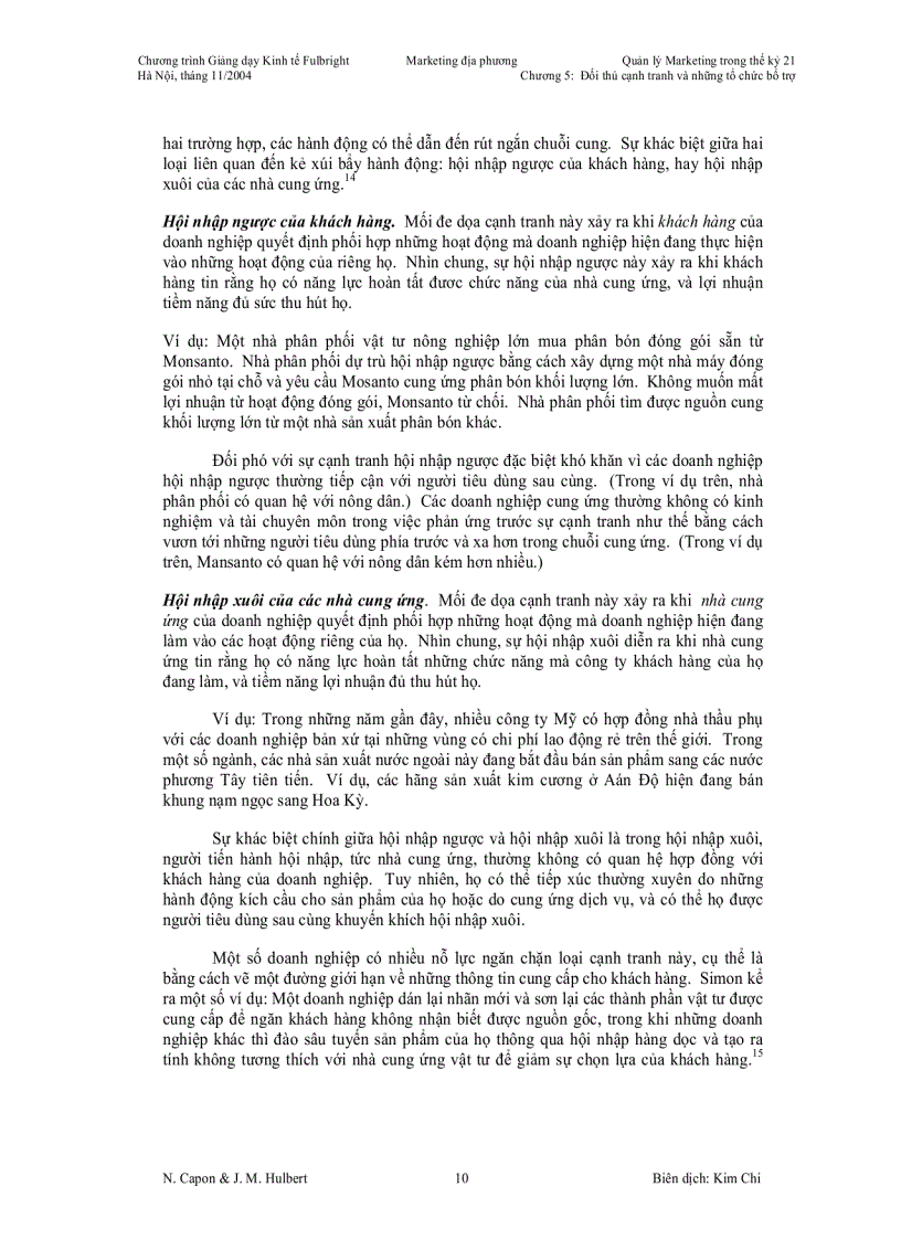 image for page Đối thủ cạnh tranh và các tổ chức bổ trợ