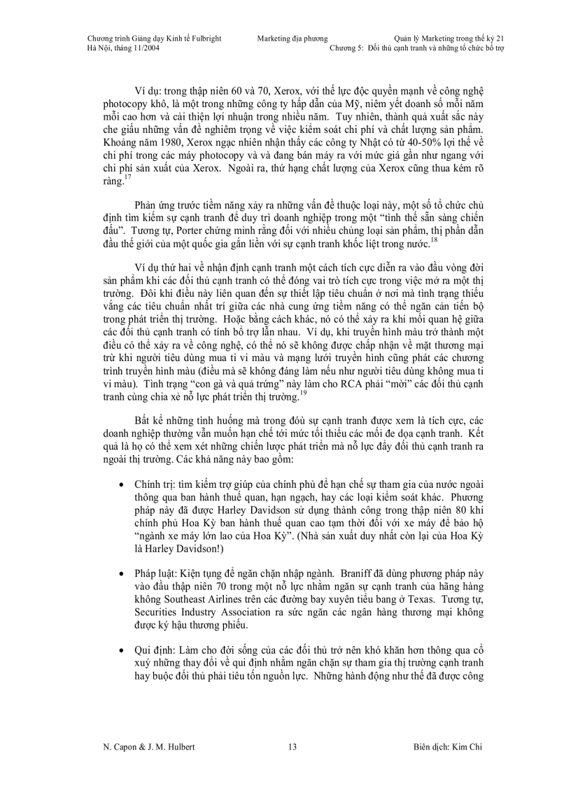 image for page Đối thủ cạnh tranh và các tổ chức bổ trợ