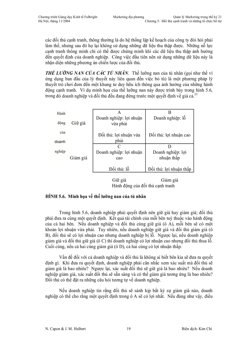 image for page Đối thủ cạnh tranh và các tổ chức bổ trợ