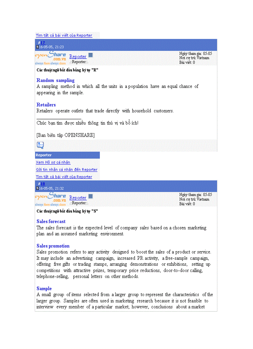 image for page Các thuật ngữ thường sử dụng trong Marketing phiên bản tiếng Anh