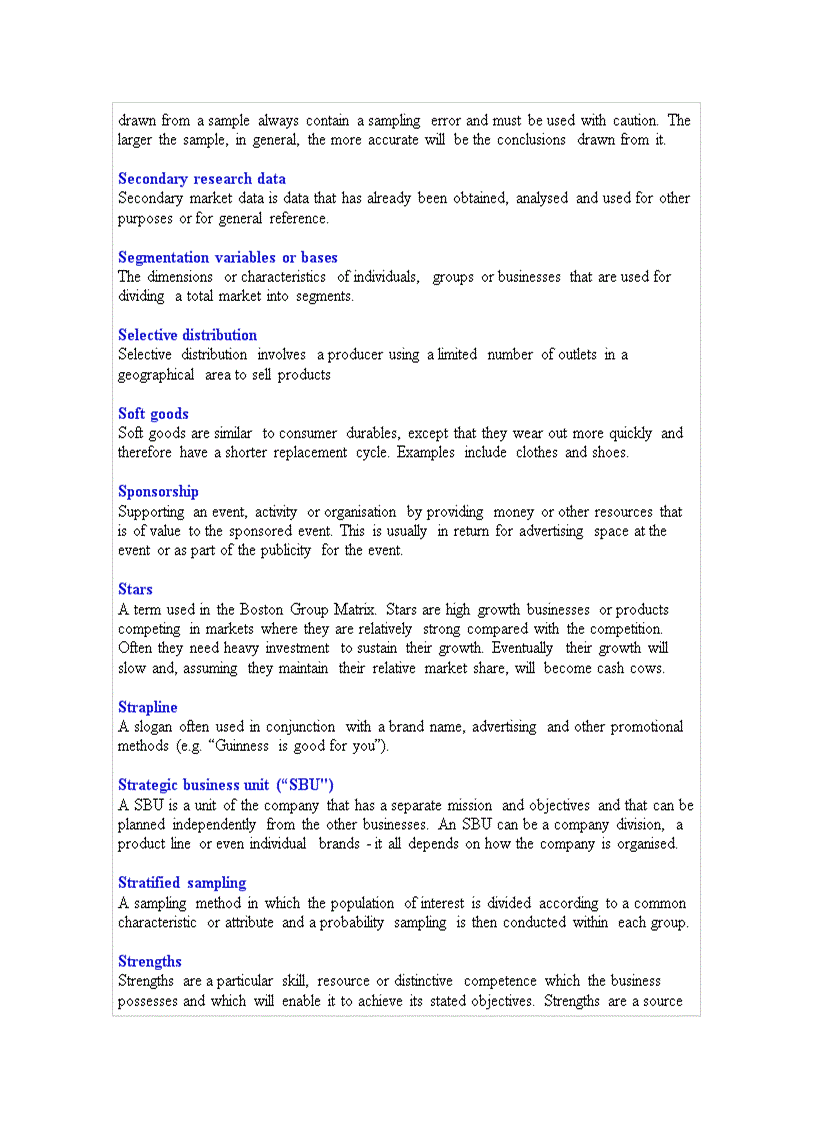 image for page Các thuật ngữ thường sử dụng trong Marketing phiên bản tiếng Anh