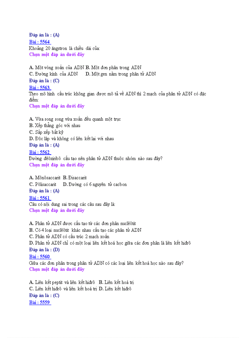 image for page Ôn thi tốt nghiệp THPT môn Sinh học 2008 THPT Nguyễn Huệ Nam Định Đề số 21