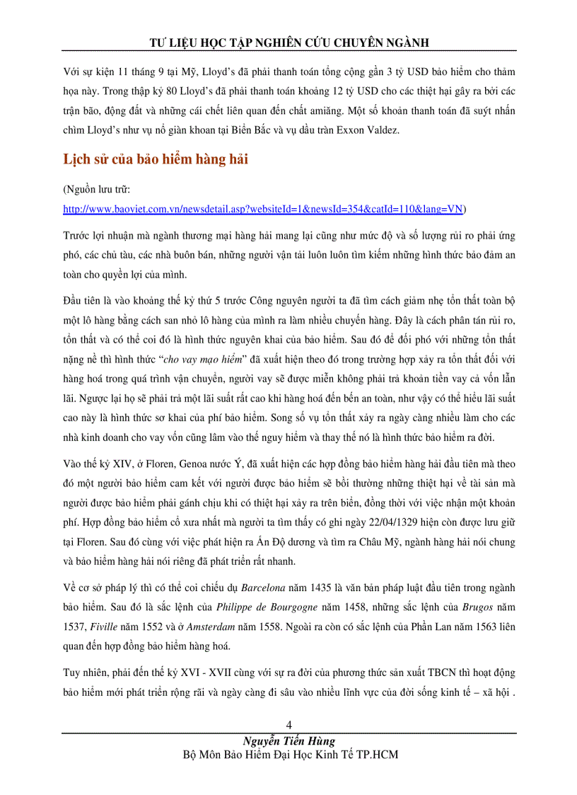 image for page Lịch sử bảo hiểm