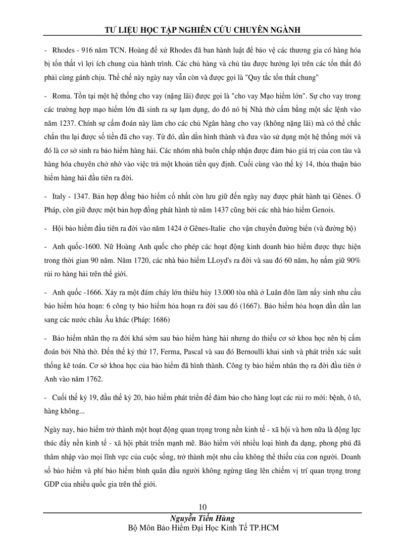 image for page Lịch sử bảo hiểm