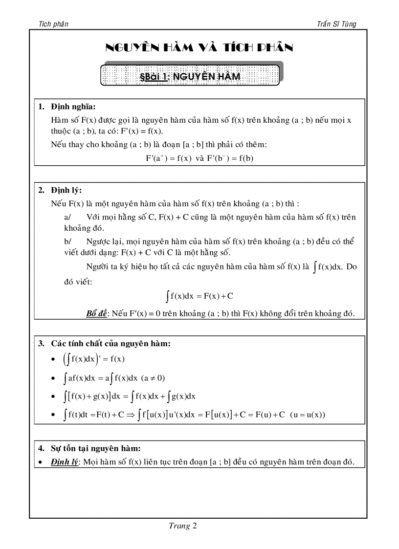 image for page Bài tập tích phân cho ôn thi đại học