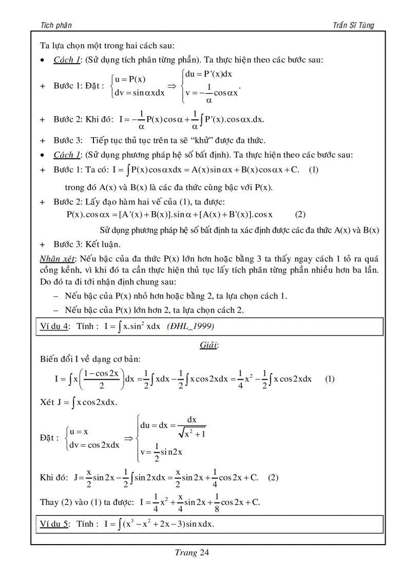 image for page Bài tập tích phân cho ôn thi đại học