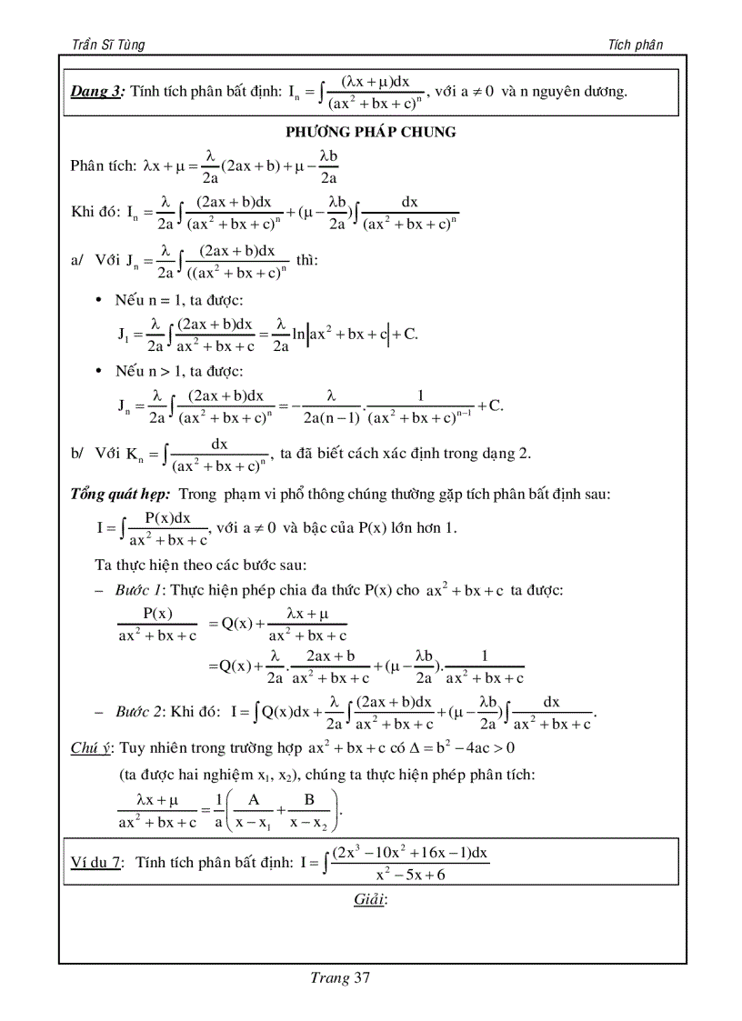 image for page Bài tập tích phân cho ôn thi đại học