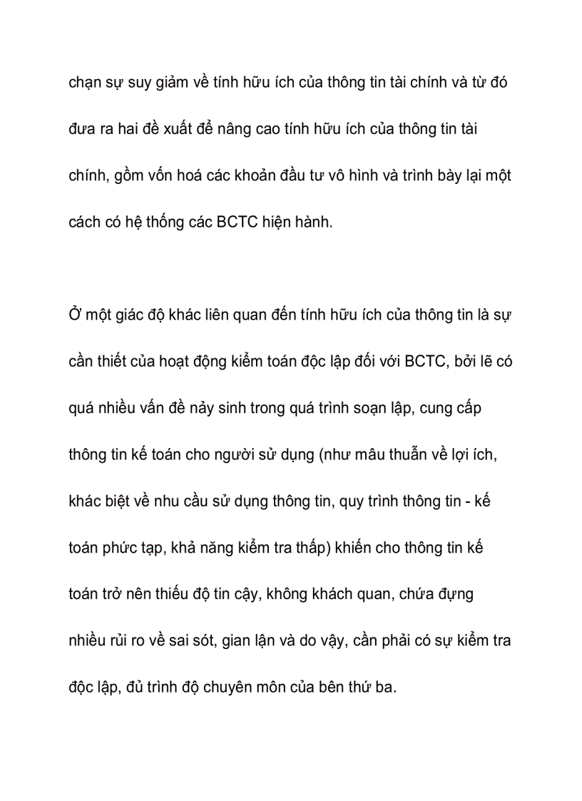 image for page Các luận điểm về tính hữu ích của Báo cáo tài chính