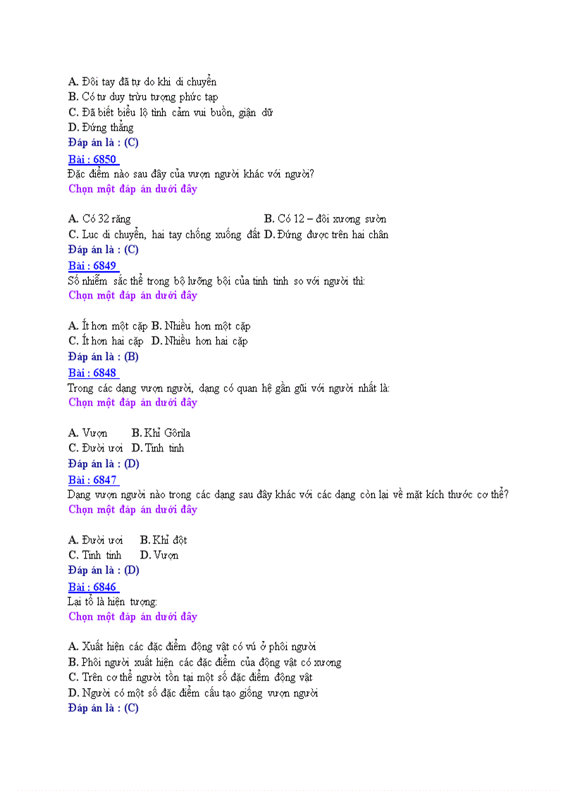 image for page Ôn thi tốt nghiệp THPT môn Sinh học 2008 THPT Nguyễn Huệ Nam Định Đề số 7