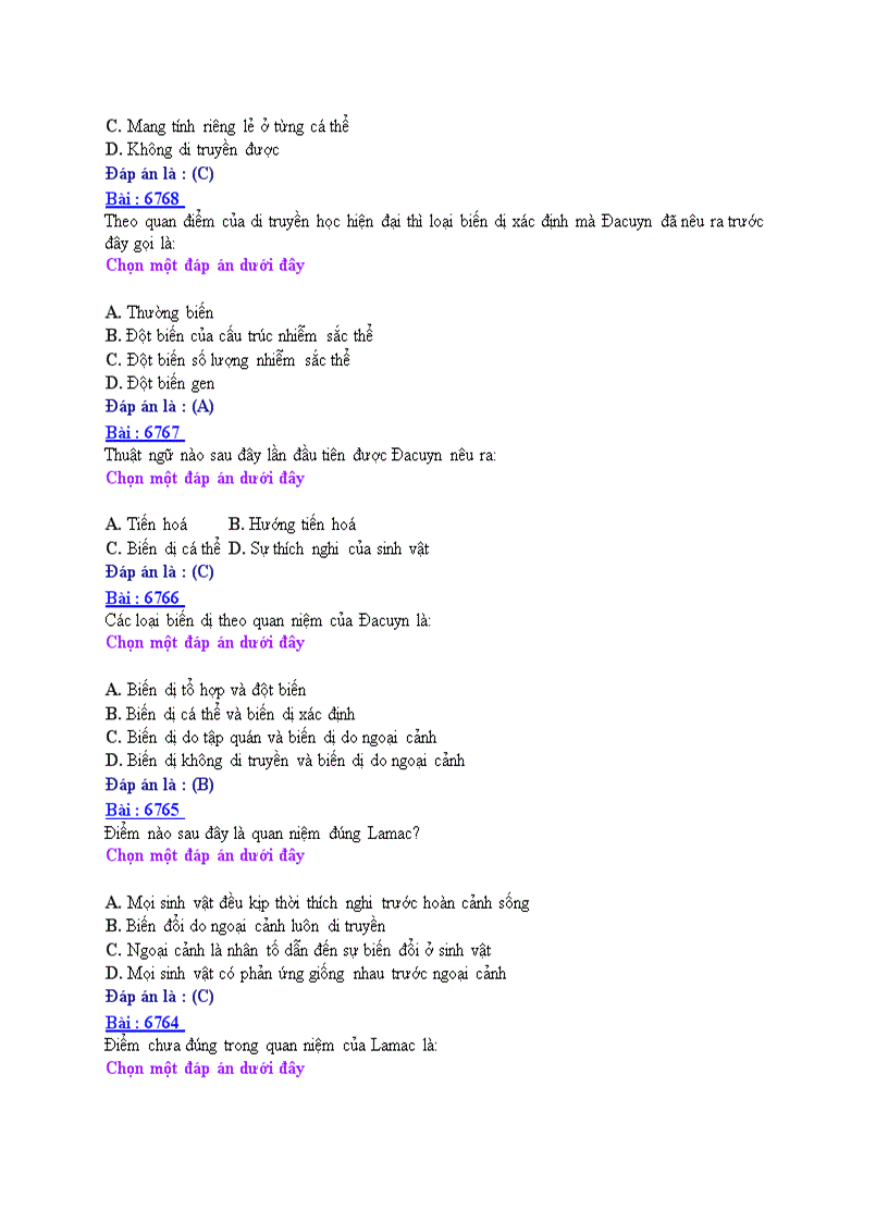 image for page Đề ôn thi trắc nghiệm tốt nghiệp THPT môn Sinh Đề 12