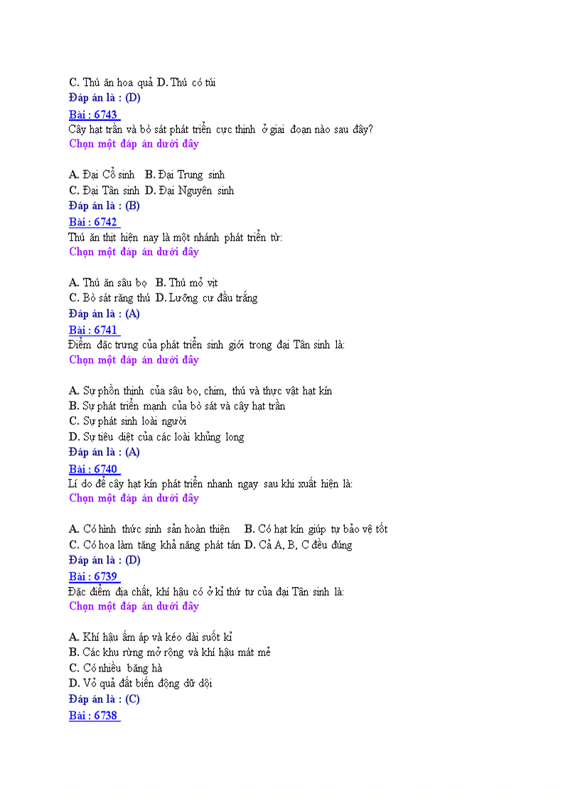 image for page Đề ôn thi trắc nghiệm tốt nghiệp THPT môn Sinh Đề 12