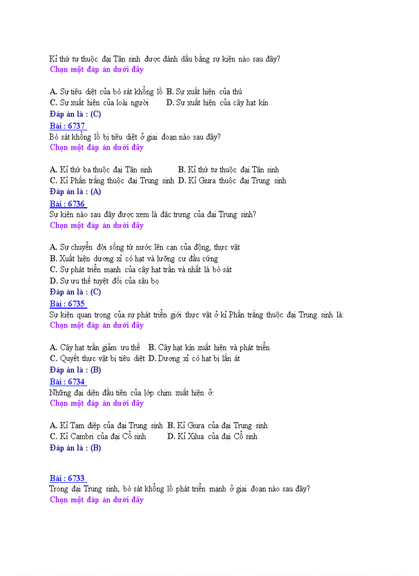 image for page Đề ôn thi trắc nghiệm tốt nghiệp THPT môn Sinh Đề 12