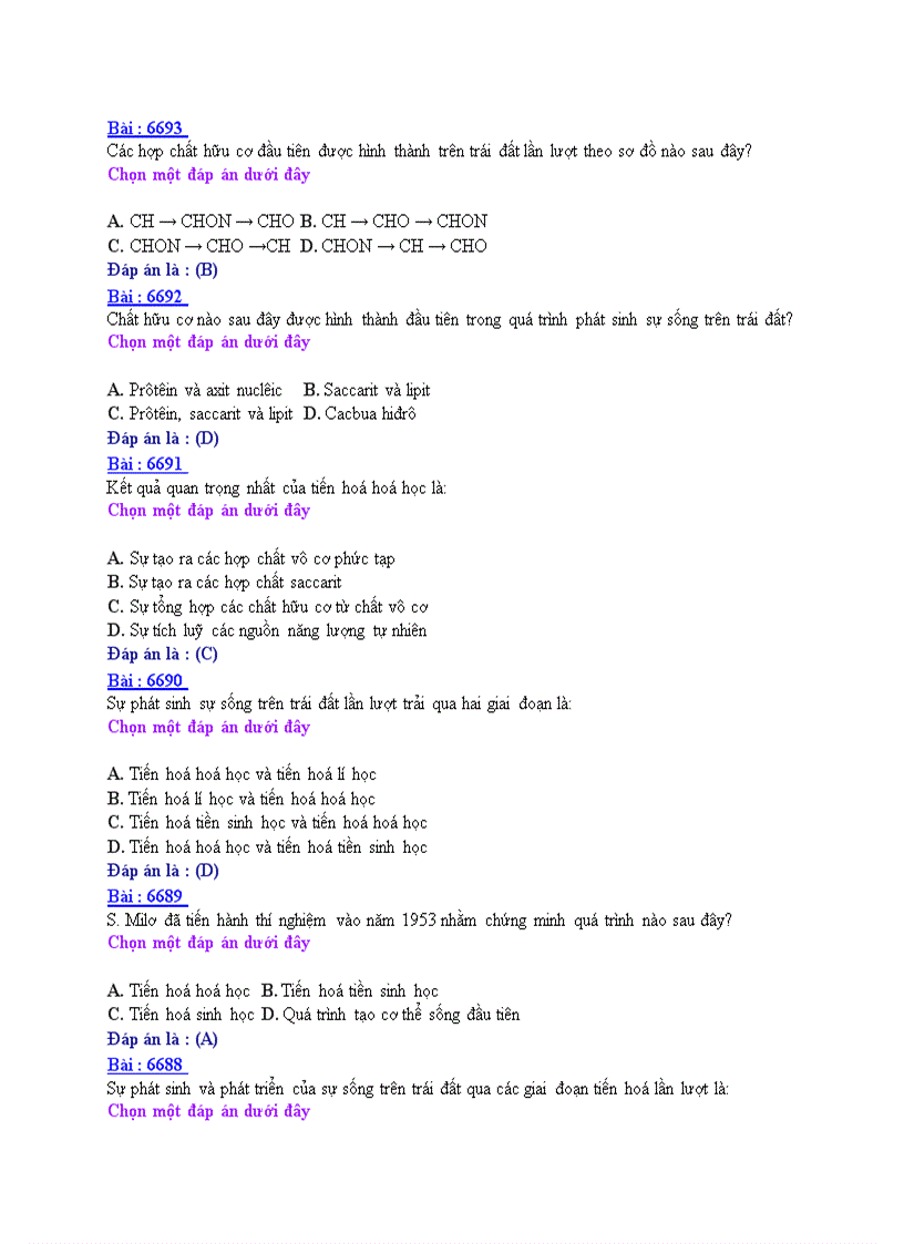 image for page Ôn thi tốt nghiệp THPT môn Sinh học 2008 THPT Nguyễn Huệ Nam Định Đề số 13