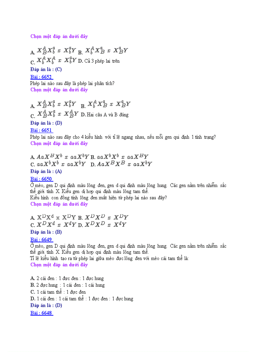 image for page Ôn thi tốt nghiệp THPT môn Sinh học 2008 THPT Nguyễn Huệ Nam Định Đề số 13