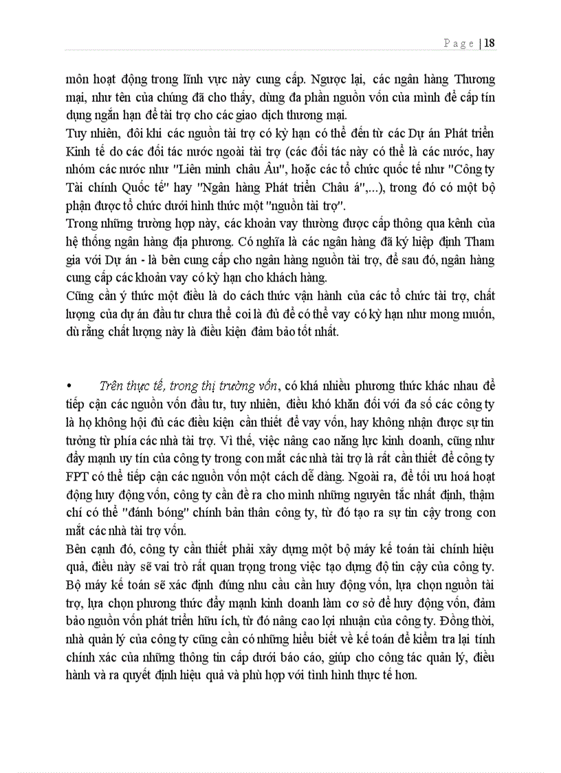 image for page Quản trị nguồn tài trợ tại công ty cổ phần FPT Thực trạng và giải pháp