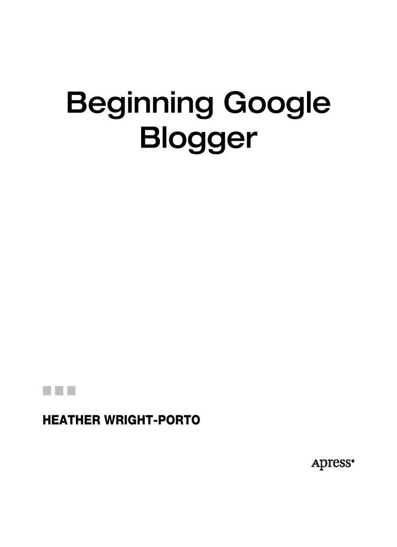 image for page Beginning Google Blogger