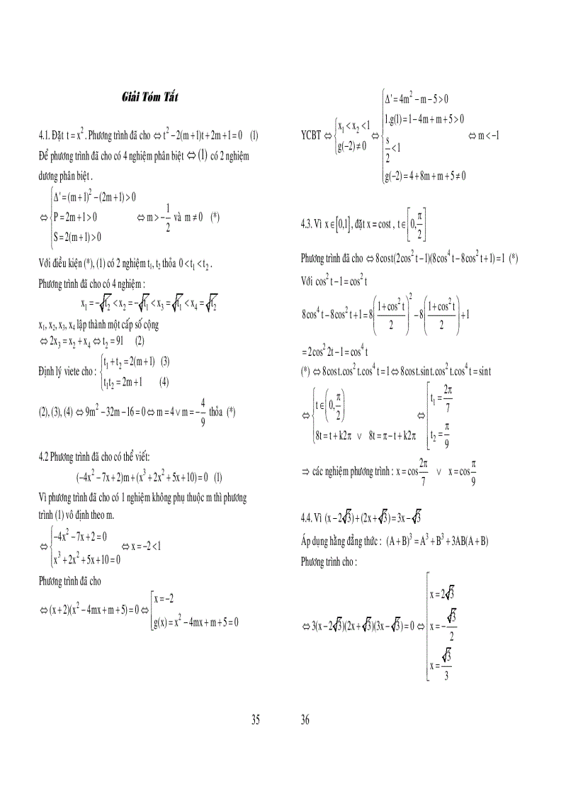 image for page Phương trình bậc 3 bậc 4 quy về phương trình bậc 2