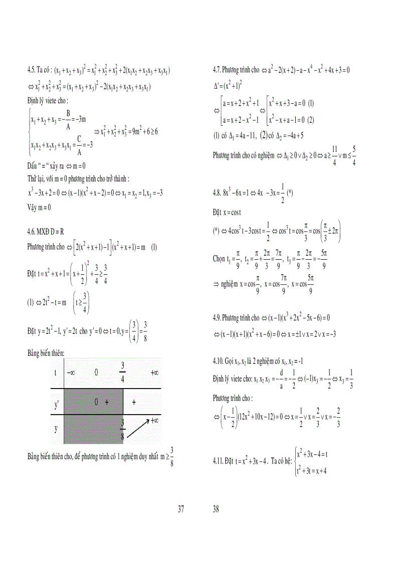 image for page Phương trình bậc 3 bậc 4 quy về phương trình bậc 2