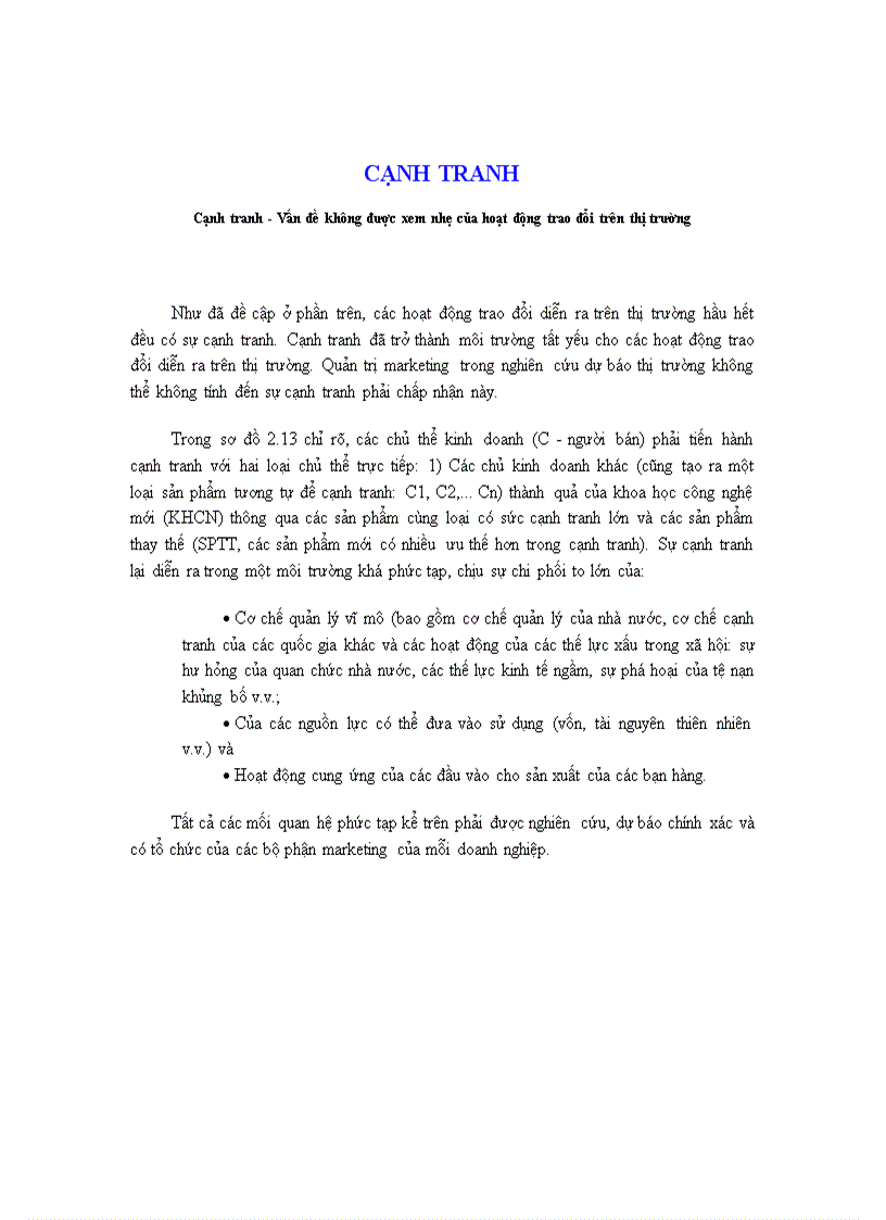 image for page Cạnh tranh Vấn đề không được xem nhẹ của hoạt động trao đổi trên thị trường