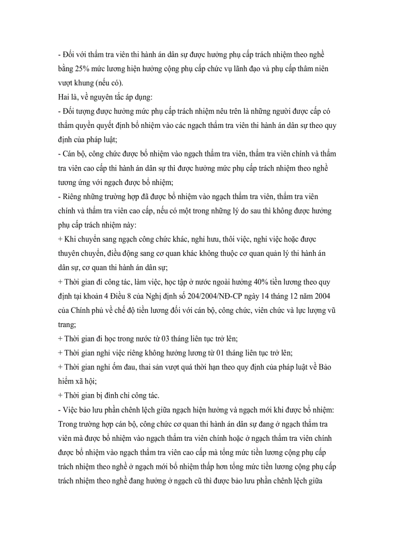 image for page Một số quy định hướng dẫn về chế độ phụ cấp thẩm tra viên thi hành án dân sự