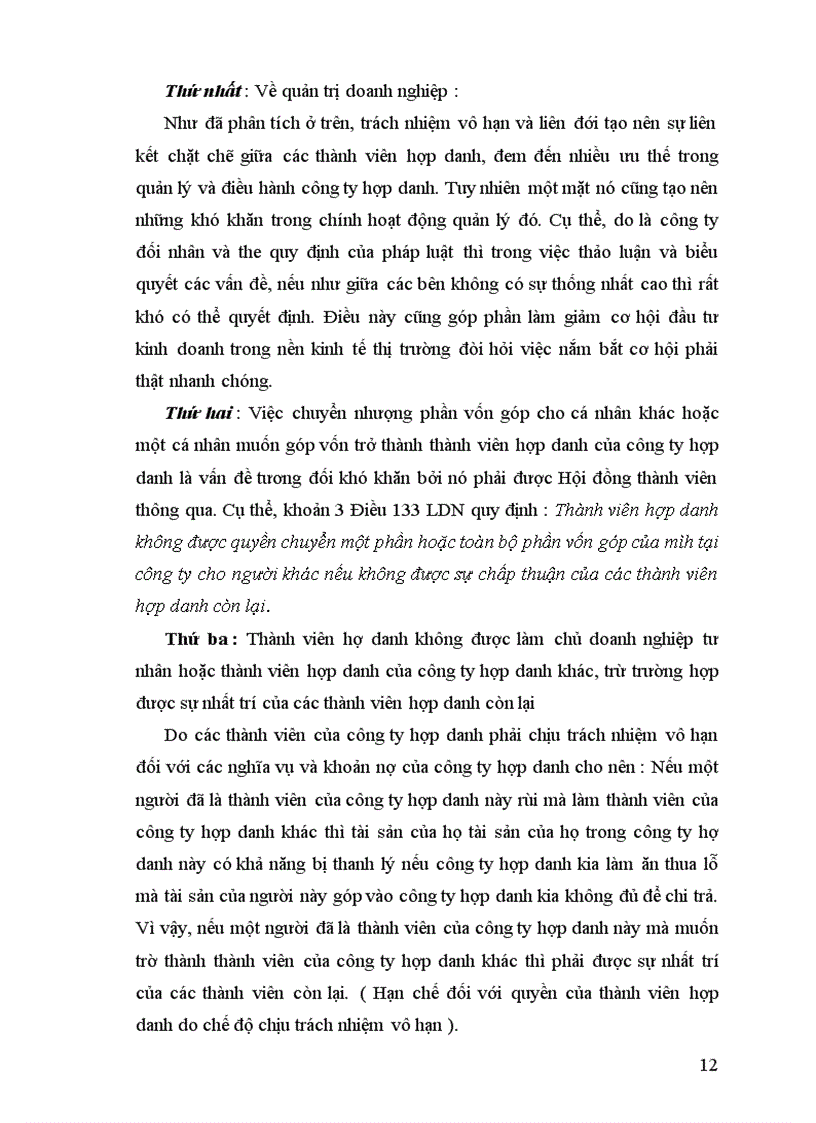 image for page Bình luận đánh giá ưu điểm hạn chế của công ty hợp danh và doanh nghiệp tư nhân