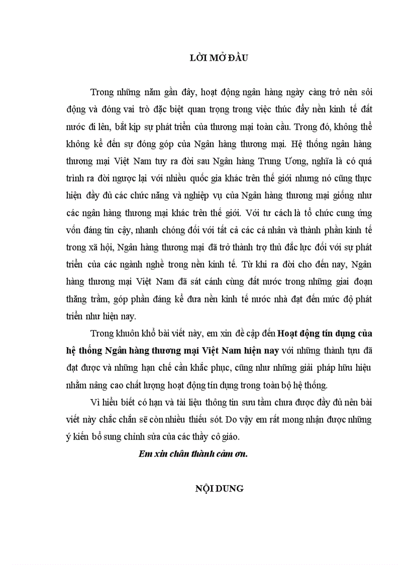 image for page Thực trạng hoạt động tín dụng của các Ngân hàng thương mại Việt Nam