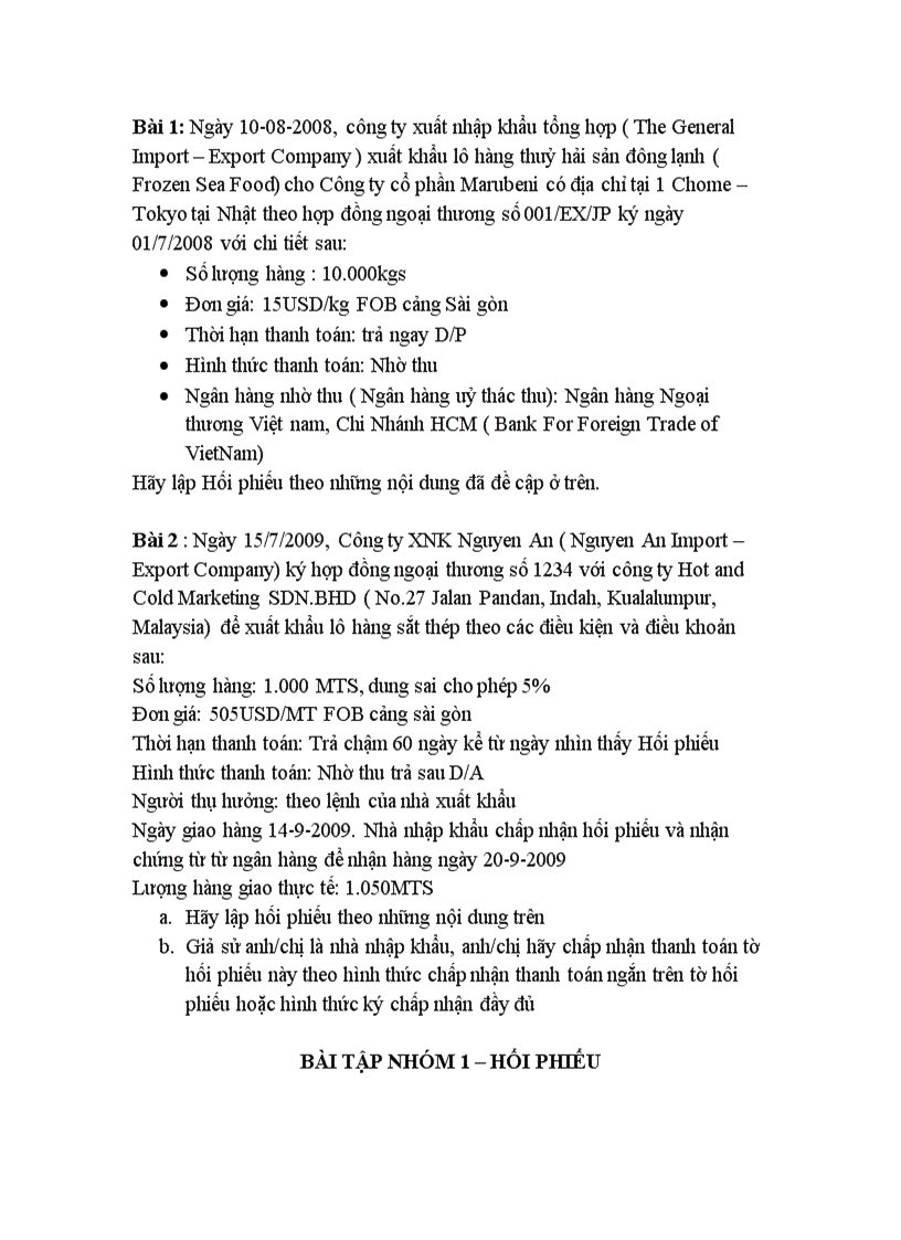 image for page Bài tập kí phát hối phiếu