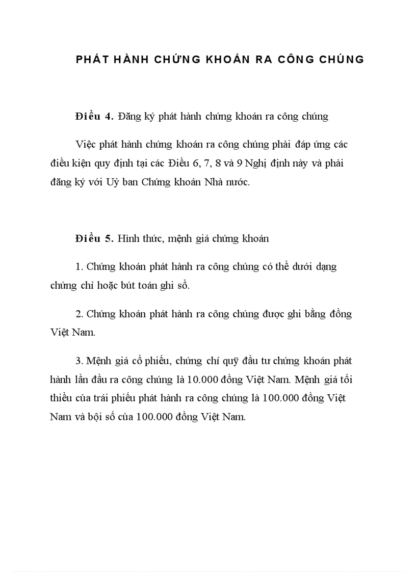 image for page Phát hành chứng khoán ra công chúng