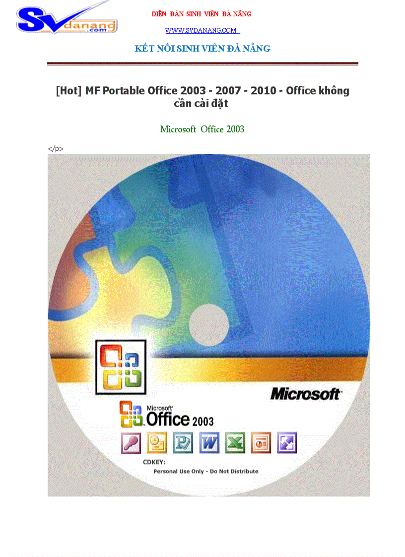 image for page Hot MF Portable Office 2003 2007 2010 Office không cần cài đặt