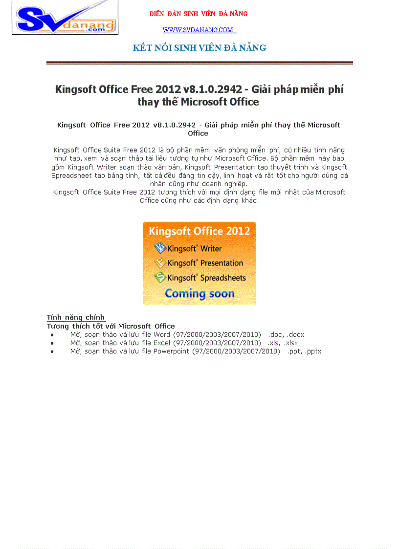 image for page Kingsoft Office Free 2012 v8 1 0 2942 Giải pháp miễn phí thay thế Microsoft Office
