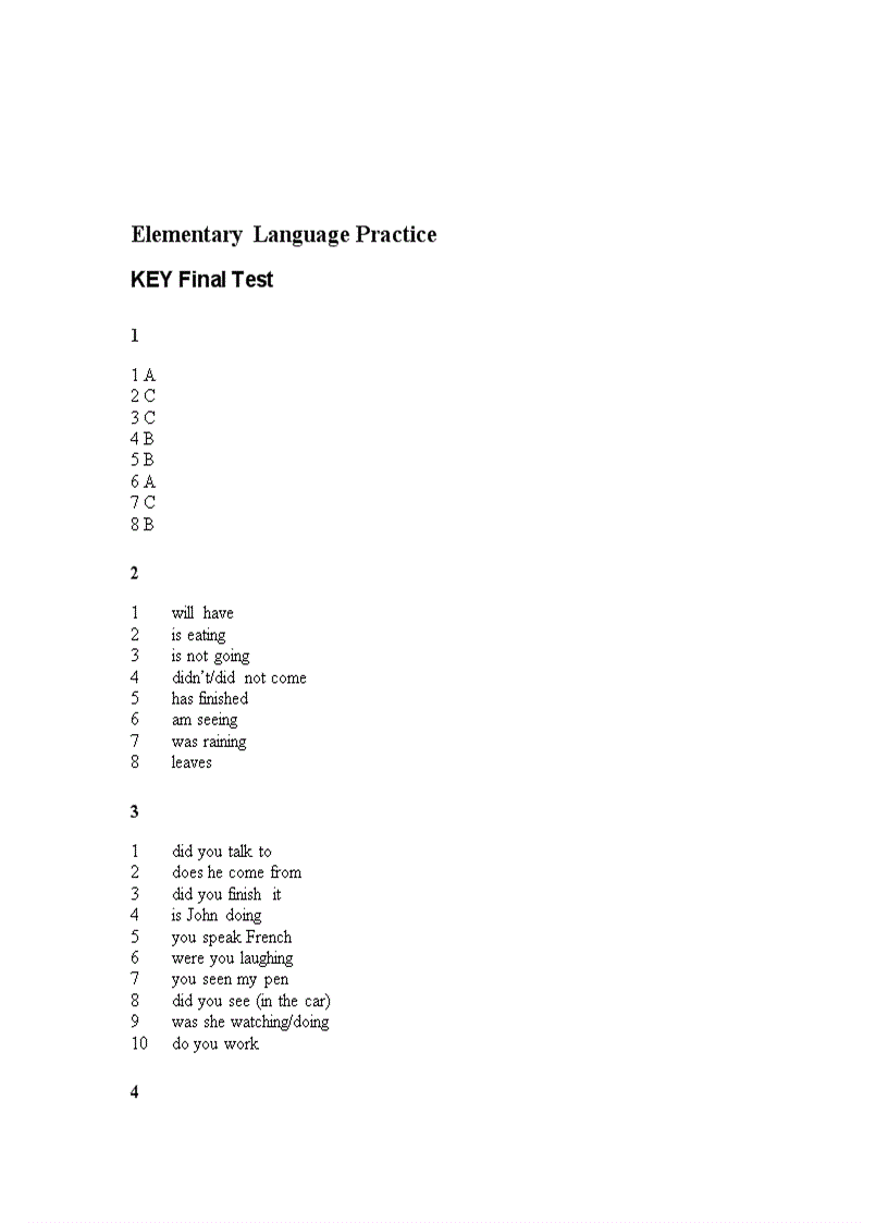 image for page Elementary Language Practice