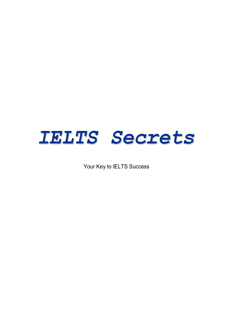 image for page Ielts secrets Your Key to IELTS Success