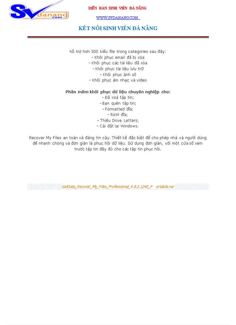 image for page Portable GetData Recover My Files Professional 4 9 2 1240 Phục hồi dữ liệu bị xóa hiệu quả