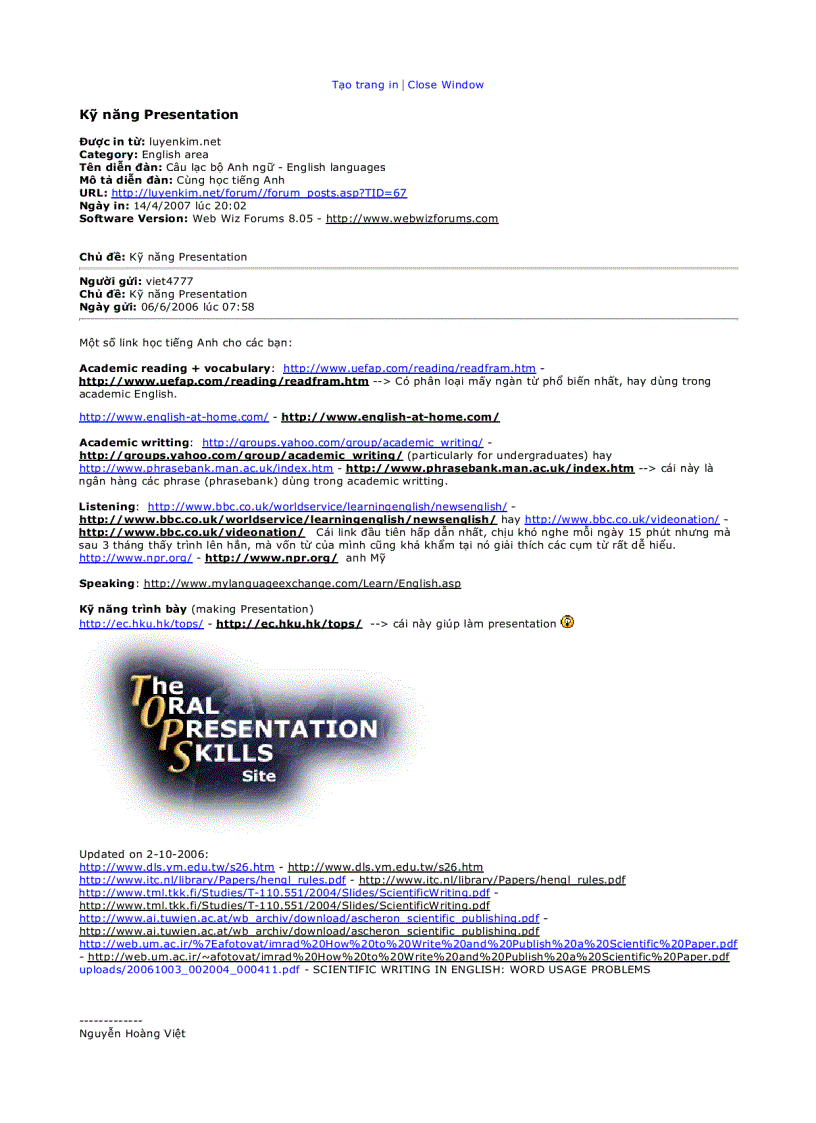 image for page Making presentation and writing scientific paper