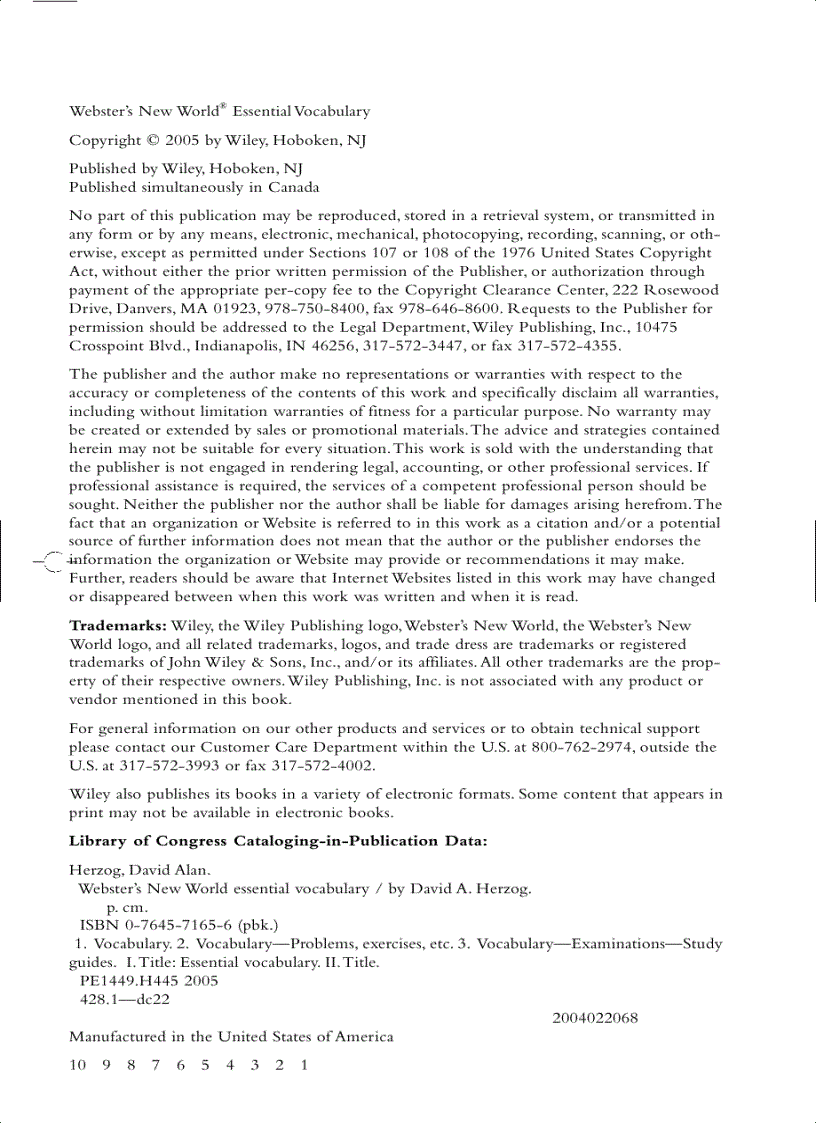 image for page Essential vocabulary