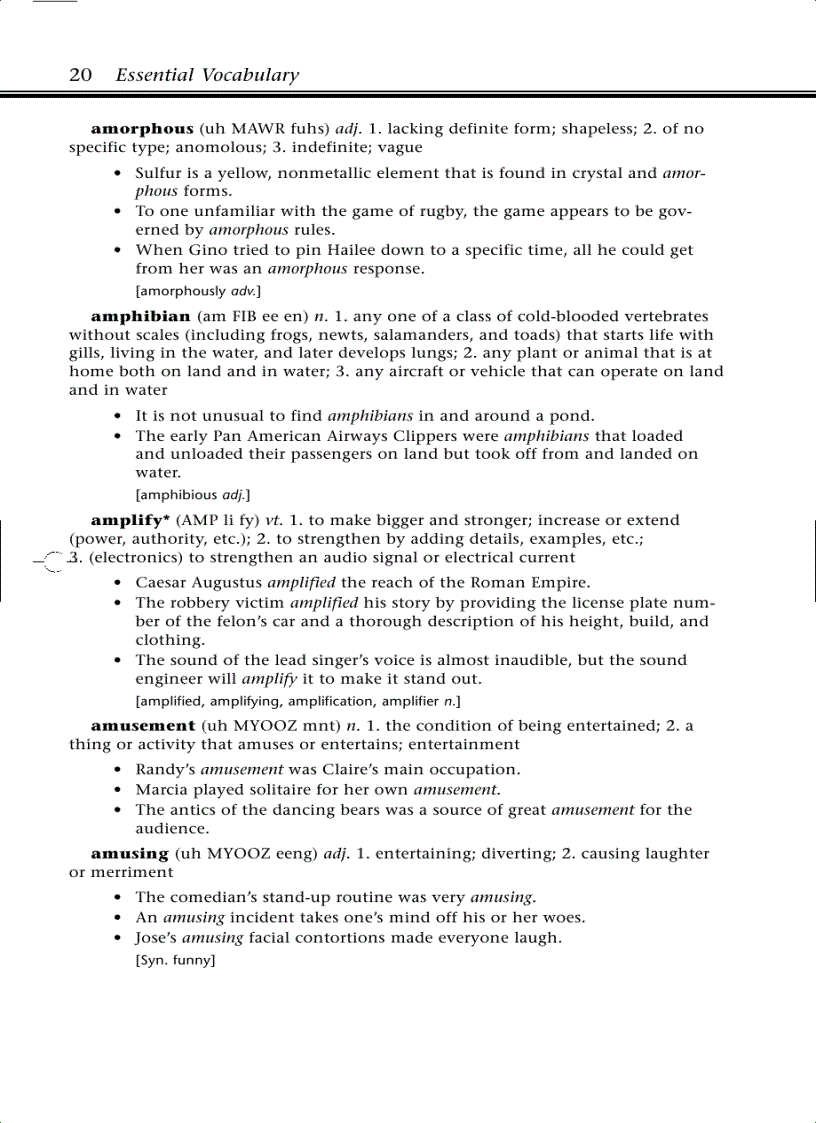 image for page Essential vocabulary
