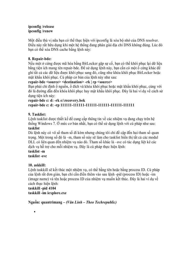 image for page Lệnh window 7 mà quản trị mạng cần nắm vững