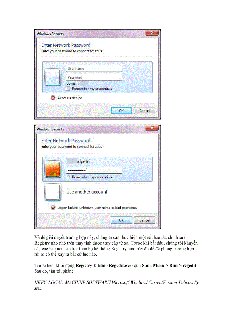 Khắc phục hiện tượng Access Denied trong Windows 7
