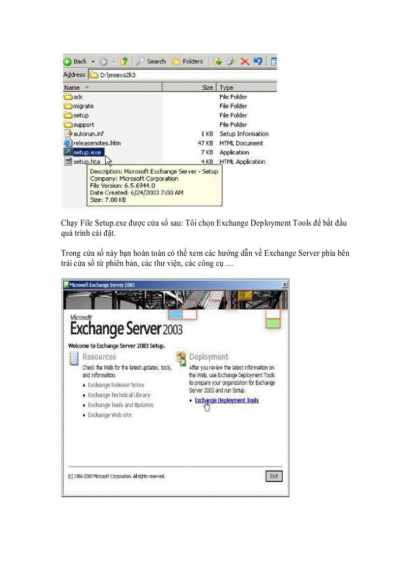 Hướng dẫn cài đặt Exchange Server 2003