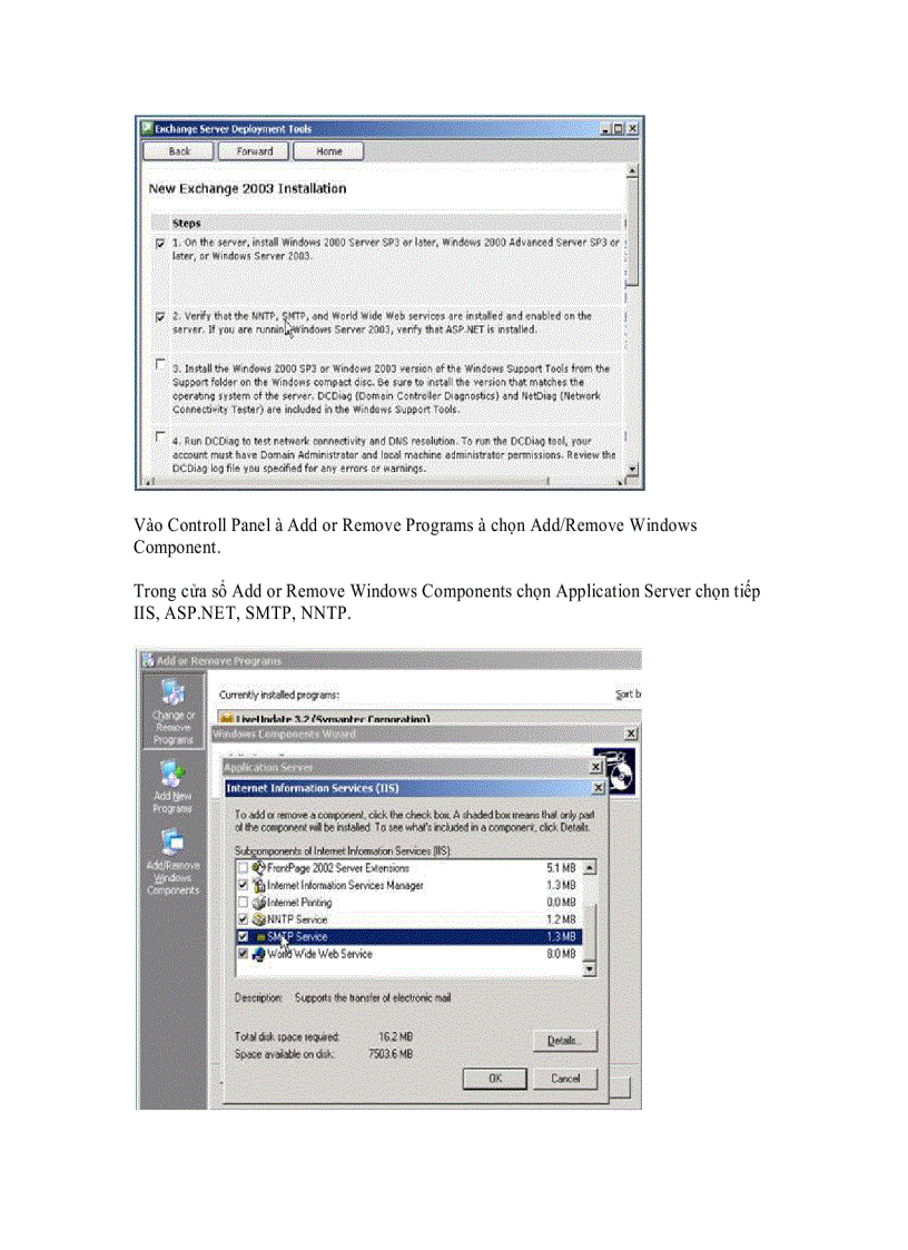image for page Hướng dẫn cài đặt Exchange Server 2003