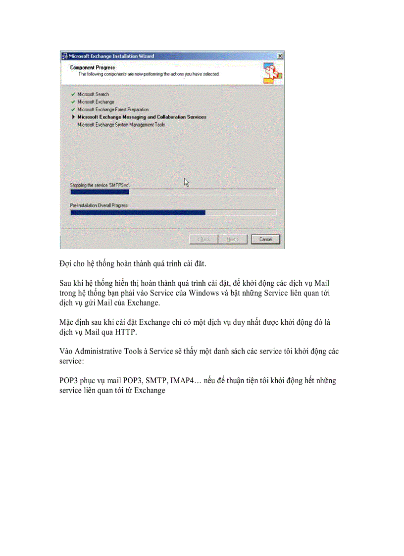 image for page Hướng dẫn cài đặt Exchange Server 2003