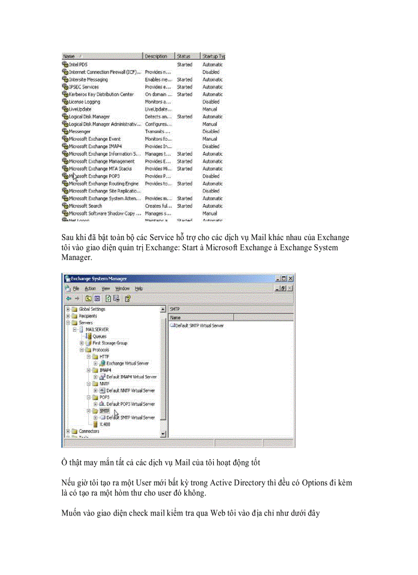 image for page Hướng dẫn cài đặt Exchange Server 2003