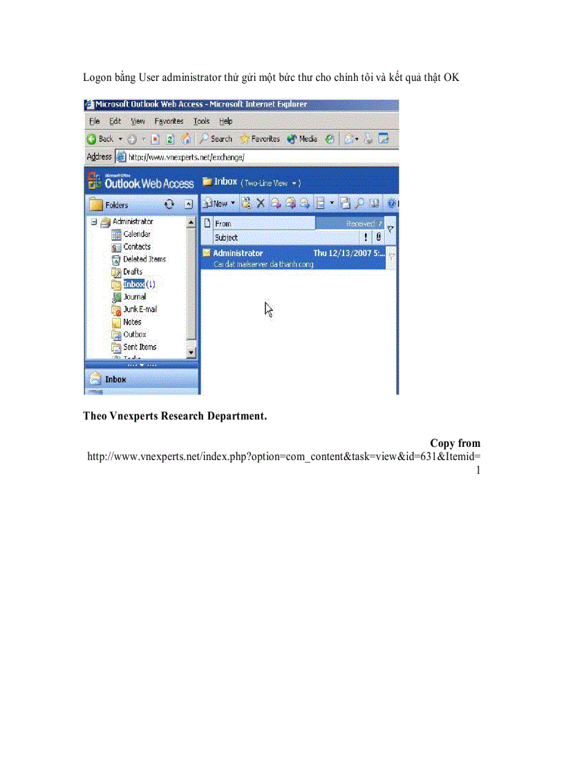 image for page Hướng dẫn cài đặt Exchange Server 2003