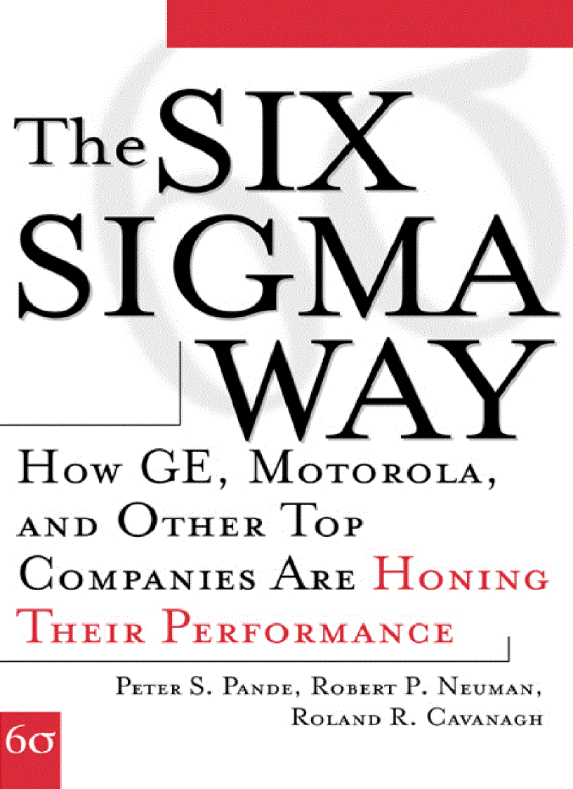 image for page Giáo trình quản lý chất lượng Six Sigma Way