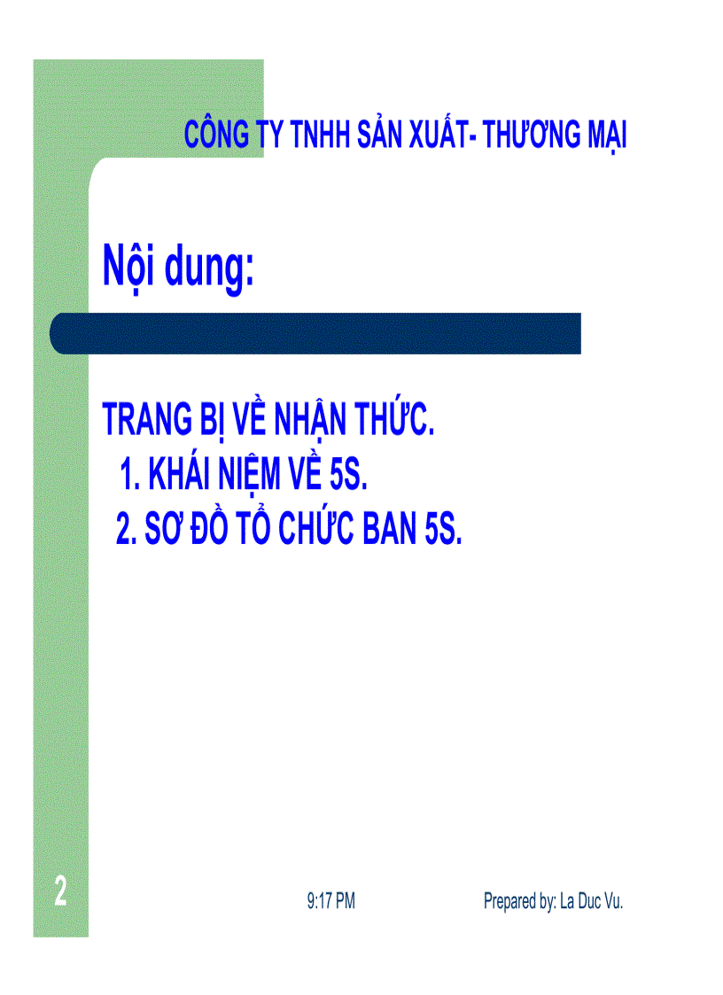 image for page Bài giảng nhận thức về 5S